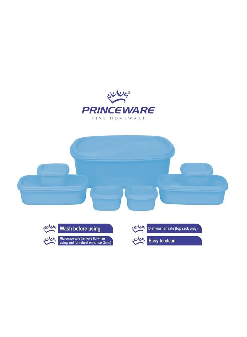 PRINCEWARE Airtight Food Storage Container Set, 7 Pieces, Assorted Sizes - Image 4